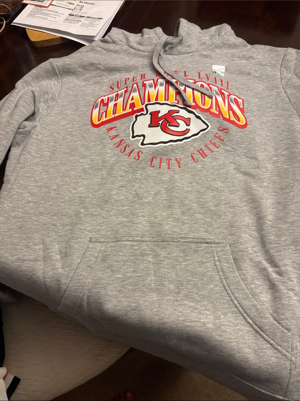 Kansas City Chiefs Gray 'Super Bowl Champions' Pullover Hoodie